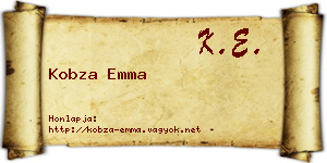 Kobza Emma névjegykártya