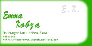 emma kobza business card